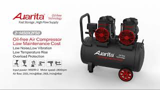 Auarita china Oil free Air Compressor 4HP1450W2 12Gal50L 7CFM116Psi200Lmin8bar [upl. by Feilak]