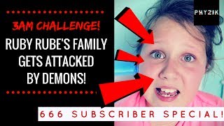 3AM CHALLENGE Ruby Rubes FAMILY Gets ATTACKED BY MONSTERS  Definitely not FAKE [upl. by Noyad]