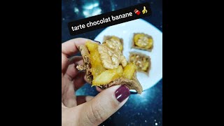 tarte chocolat banane 🍌🍫 كعكة الموز و الشكلاطة [upl. by Lewej]