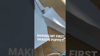 Yay my first dragon puppet [upl. by Enelyt]