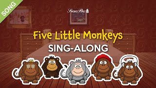 Five Little Monkeys SONG  Nursery Rhymes SingAlong with Lyrics for Kids [upl. by Chisholm]