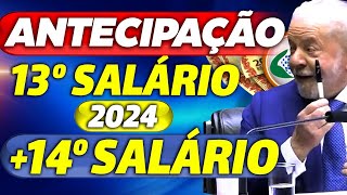 INSS CONFIRMA a ANTECIPAÇÃO de 13º e 14º SALÁRIO para os APOSENTADOS VEJA AGORA [upl. by Bruning22]