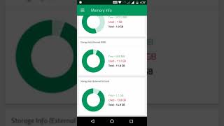 Memory Info App RAM  ROM Internal  SDCard External [upl. by Macfarlane116]