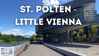 Cozy city Sankt Pölten near Vienna Austria 4k Walk 🇦🇹 [upl. by Pablo636]