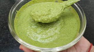 Fresh coriander peanut chutney for Dosa  डोसा के लिए हरे धनिया मूंगफली की चटनी [upl. by Ettenoj]