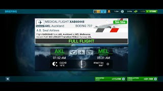 Airline Commander  Auckland to Melbourne  Boeing 737  Full Flight [upl. by Etak]