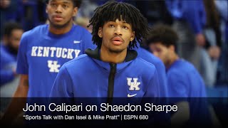 John Calipari on Shaedon Sharpe testing the NBA Draft waters [upl. by Canty]