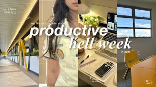 study vlog 🐯 productive hell week inperson classes studying everyday  shs diaries 💗 [upl. by Arrimat748]