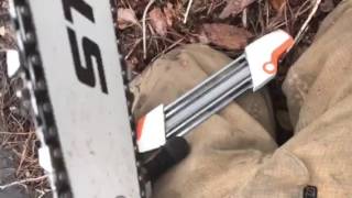 Stihl 2 in 1 easy file guide chainsaw sharpener [upl. by Allehcim]