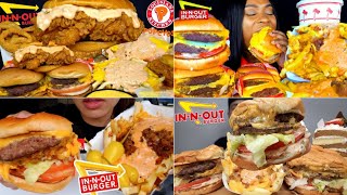 ASMR Innout Burger Mukbang Compilation  Fast Food Asmr  Satisfying eating sounds [upl. by Pablo]