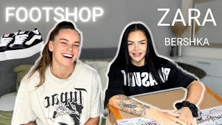 FOOTSHOP  ZARA  BERSHKA HAUL [upl. by Ecnarolf]