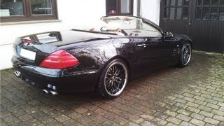 Soundcheck  Mercedes SL 500 R230 with Carlsson back exhaust HD Audio [upl. by Nidnerb]