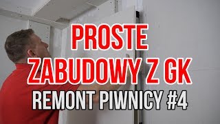 Proste zabudowy z płyt gk w moim warsztacie  Remont piwnicy 4 [upl. by Norb]