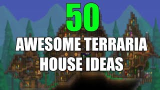 50 Awesome Terraria House Ideas  Terraria Base Designs [upl. by Coniah]