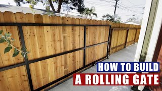 How to build a large metal frame rolling gate  JIMBOS GARAGE [upl. by Dopp40]