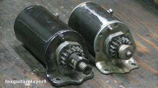 How to replace a starter gear on Briggs and Stratton Starters both rollpin and C clip type [upl. by Collimore]