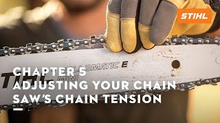 Chapter 5 Adjusting Your Chain Saw’s Chain Tension  STIHL Tutorial [upl. by Micheline]