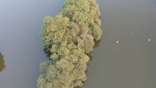 Flying drone over Darenth fishing complex [upl. by Notreb348]