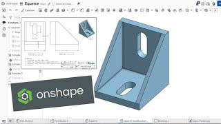 Tuto Equerre onshape ‐ modélisation 3D [upl. by Rett]