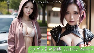 4k コスプレ美女図鑑 vol5  Cosplay Beauty beauty AI lookbook [upl. by Mooney]