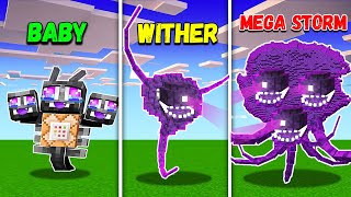 Evolution of Wither to MEGA Wither Storm in Minecraft [upl. by Bigford40]