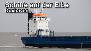 Schiffe auf der Elbe  Cuxhaven  Passagierschiffe und Hochseeschiffe [upl. by Jenilee]