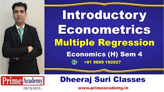 Multiple Regression PYQ Introductory Econometrics Economics H Semester 4 [upl. by Tare]