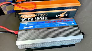 Testing the new 24v GIANDEL 3000 watt inverter Solid machine [upl. by Kcirdef]