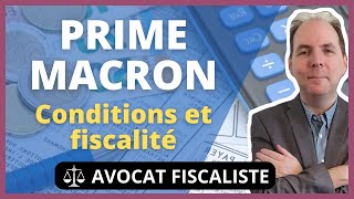 PRIME MACRON  Définition Conditions et Fiscalité [upl. by Ynohtnacram]