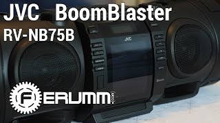 Обзор JVC BoomBlaster RVNB 75 B Полноценный видеообзор аудиосистемы JVC RVNB75B от FERUMMCOM [upl. by Cris]