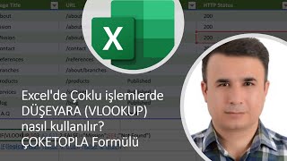 Excelde Çoklu işlemlerde DÜŞEYARA VLOOKUP nasıl kullanılır ÇOKETOPLA Formülü excel [upl. by Florencia]