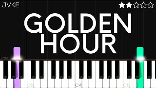 JVKE  golden hour  EASY Piano Tutorial [upl. by Ailaham176]