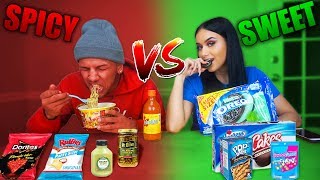 SWEET VS SPICY CHALLENGE 🍭🌶️ [upl. by Seadon]