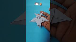 paper owl origami  how to make owl with a4 paper owl shorts tending [upl. by Neelasor]