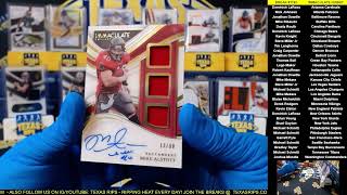 BREAK 1162  2023 IMMACULATE HOBBY FOOTBALL  2 BOX BREAK [upl. by Atwood]