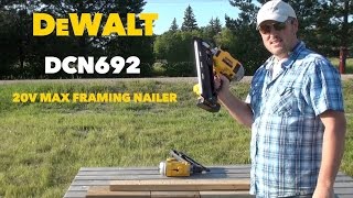 DeWalt DCN692 30° 20 Volt Max Dual Speed Nail Gun Tool Review [upl. by Natica527]