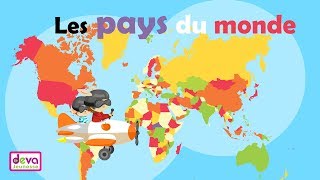 Les pays du monde Japprends la géographie Ⓓⓔⓥⓐ Comptine pour maternelles [upl. by Swain736]