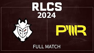 Round 5 G2 vs PWR  RLCS 2024 Major 1  29 March 2024 [upl. by Nylidnarb]