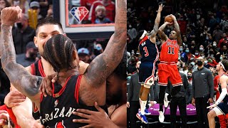 DEMAR DEROZAN HITS 2 INSANE BUZZER BEATERS IN BACK TO BACK GAMES [upl. by Liagiba]