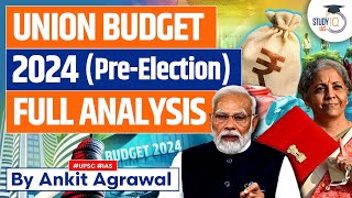 Union Budget 2024  Budget 2024 Highlights in Hindi  Complete Analysis  UPSC Economy  StudyIQ IAS [upl. by Isle]