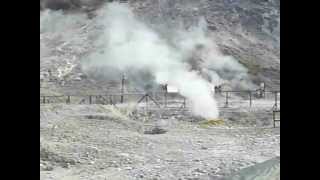 Italy Smoking fumarole in Pozzuoli Solfatara [upl. by Anauqahs948]