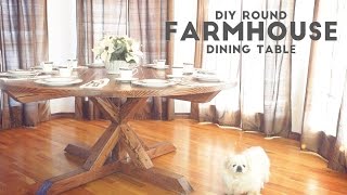 DIY Round Farmhouse Dining Table  Modern Builds  EP 52 [upl. by Truitt]