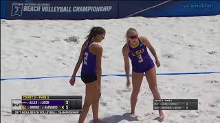 LSU vs LBSU  Court 2 Pair 2 NCAA Beach Volleyball Team Championships May 5th 2017 [upl. by Aan]