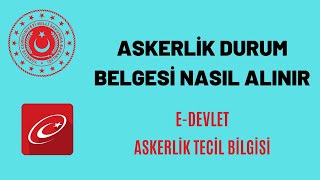 eDevlet Kapısı  MSB Askerlik Durum Belgesi  Tecil Belgesi  Sulüs  Yoklama Durumu Sorgulama [upl. by Priebe]