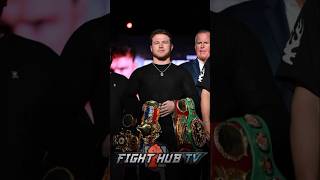 Canelo NO LONGER Undisputed Shows up without IBF belt in Berlanga face off [upl. by Arlan]