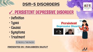 Persistent Depressive Disorder Dysthymia  Risk Factors Symptoms Diagnosis Treatment  DSM5 [upl. by Nnaitak98]