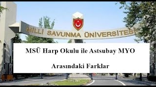 2022 MSÜ Harp Okulu ile Astsubay MYO Arasındaki Farklar [upl. by Noxas]