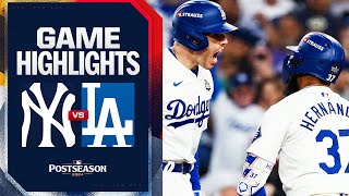 Yankees vs Dodgers World Series Game 2 Highlights 102624  MLB Highlights [upl. by Driskill]