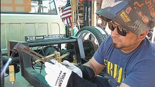 Running power and fuel through C10 frame up to engine bay [upl. by Nesyrb]