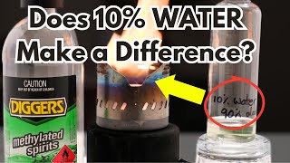 Does 10 WATER Improve Alcohol Stove Performance [upl. by Adiuqram85]